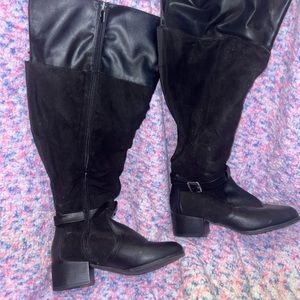Torrid over the knee black boots. With a little heel